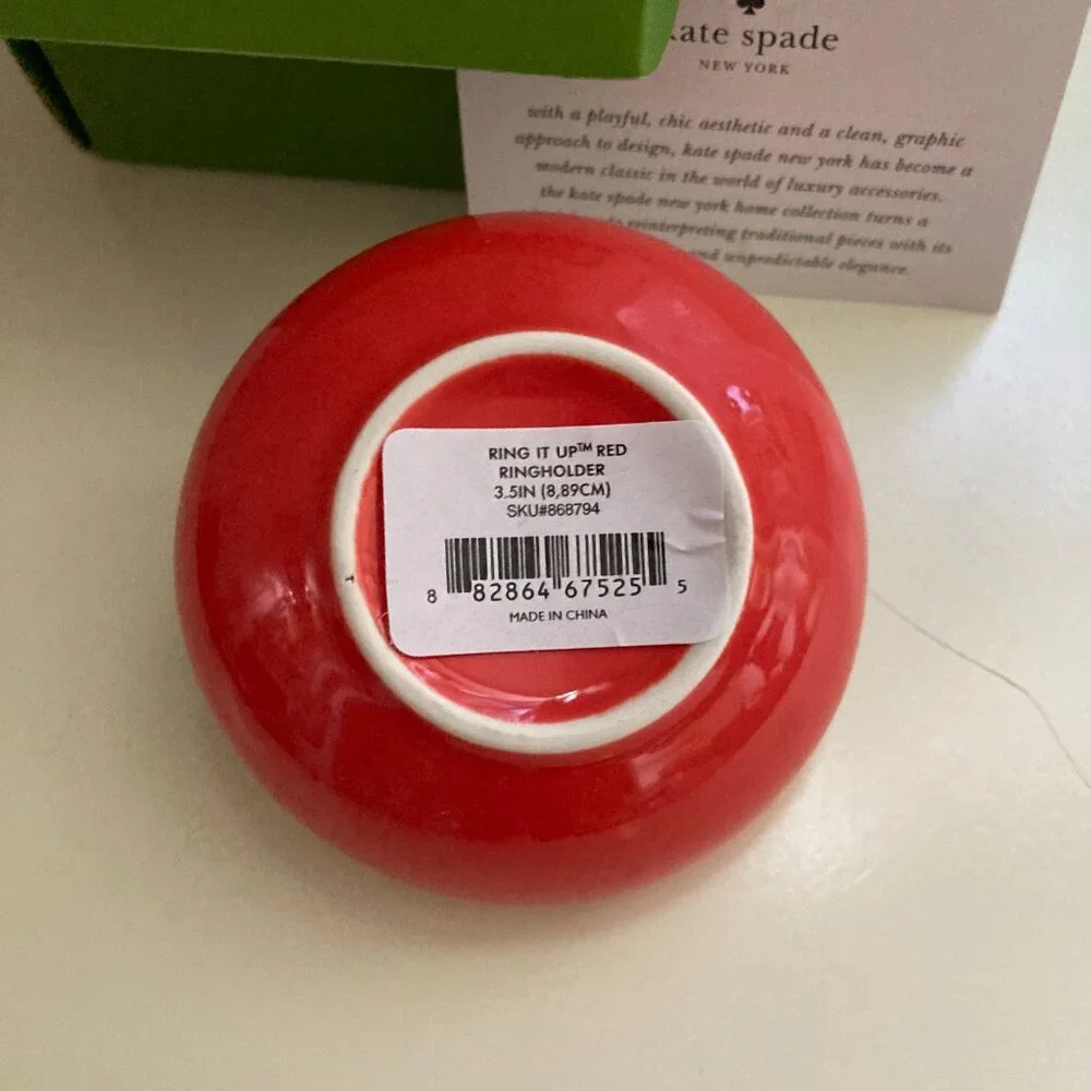NEW Kate Spade Ring It Up Porcelain Ring Holder